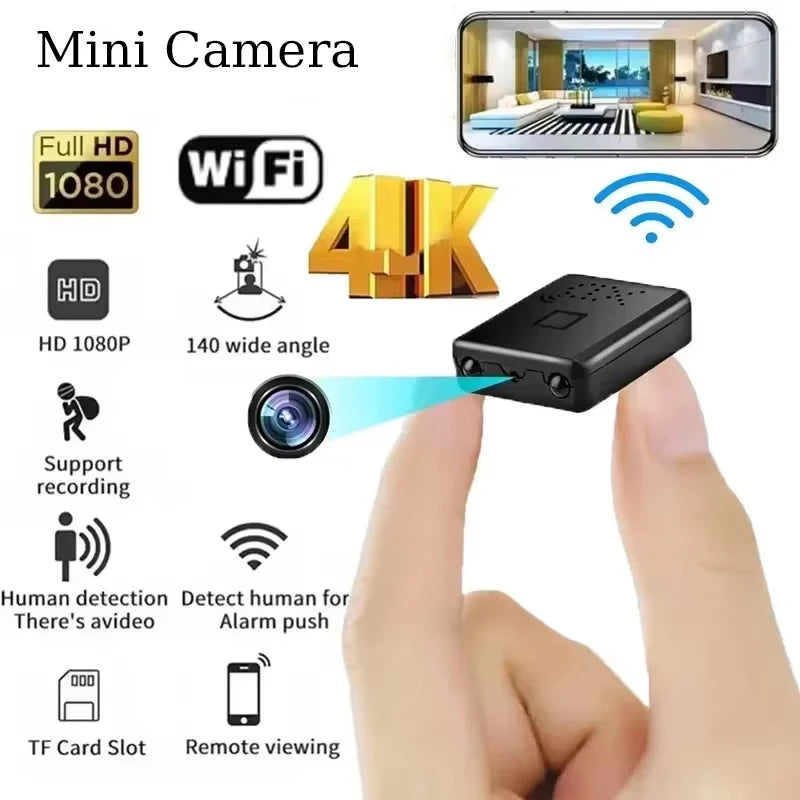 Mini WLAN Kamera 4K HD mit Nachtsicht und App-Steuerung