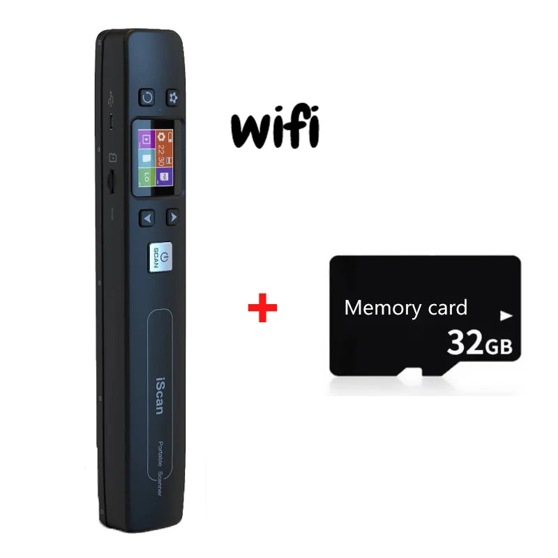 Tragbarer iScan Foto-Dokumentenscanner 1050 DPI WiFi