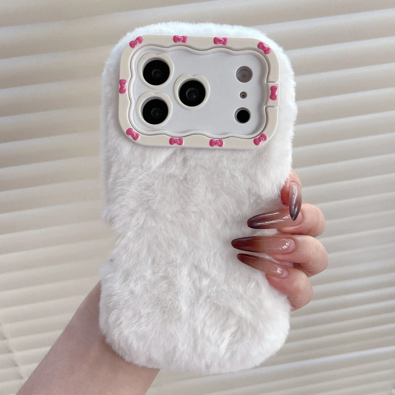 3D Plüsch Hülle für iPhone 17 Stoßfest Winter