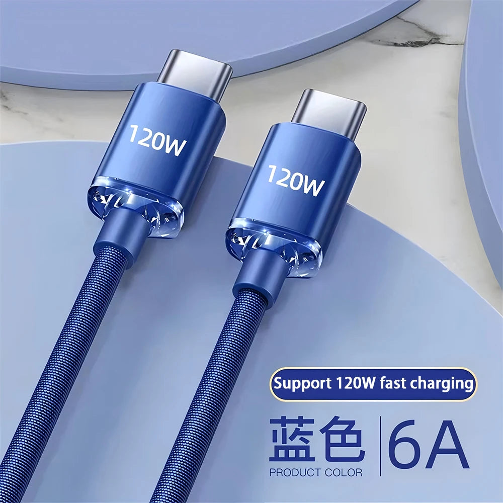 USB-C zu USB-C Kabel 120W Schnellladung