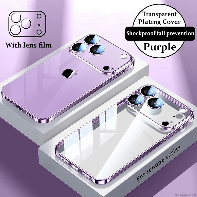 Transparente Anti-Fall-Hülle mit Linsenschutz iPhone 17