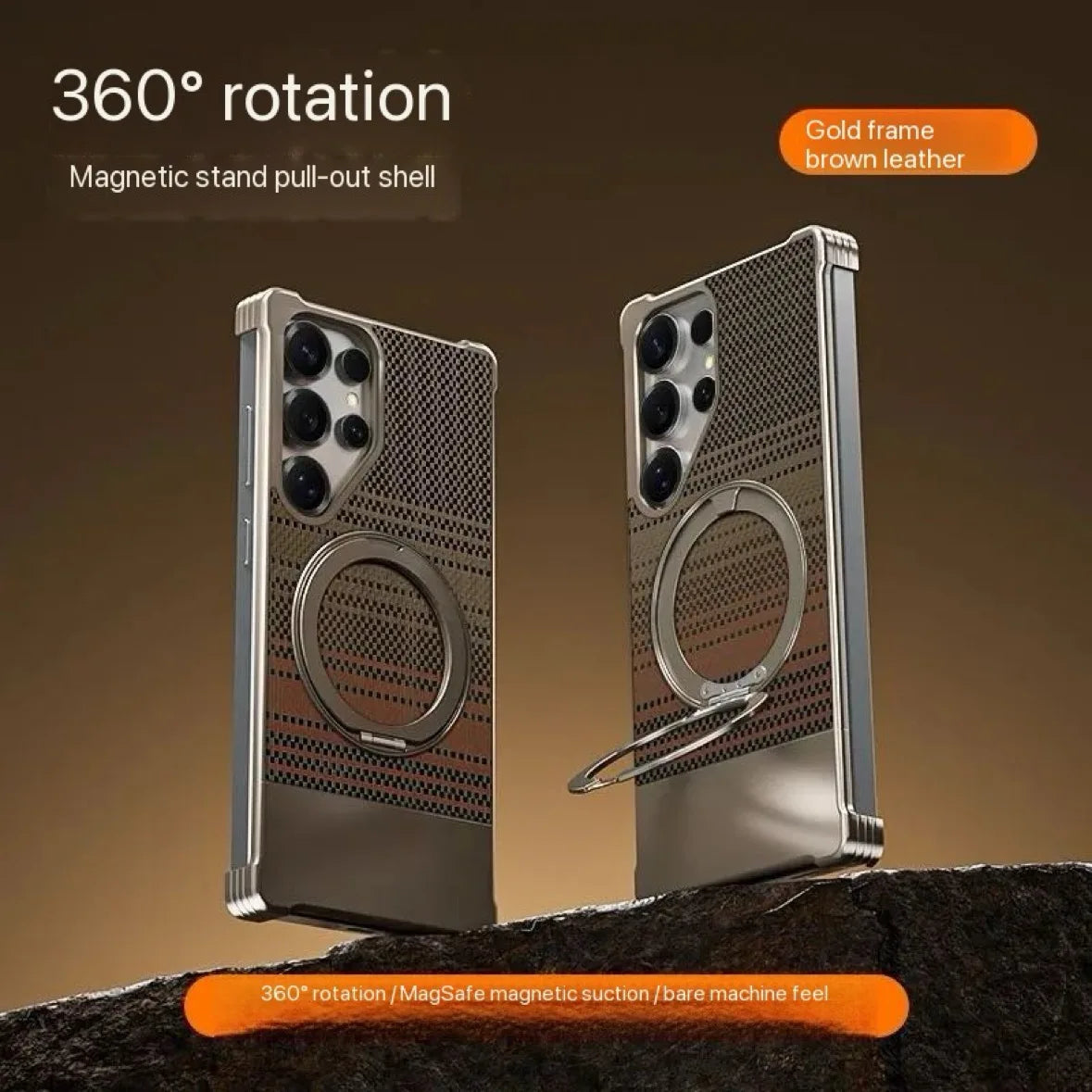 Metall-Handyhülle mit Ständer für Galaxy S25–S23 Ultra