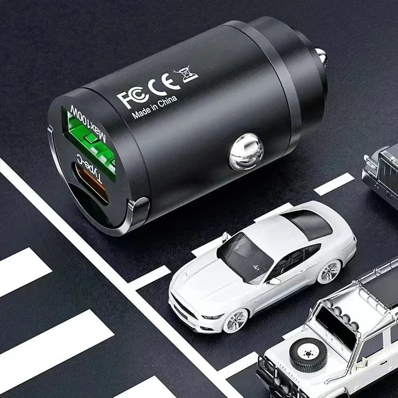 100W USB-C Autoladegerät Schnellladung Typ C Adapter