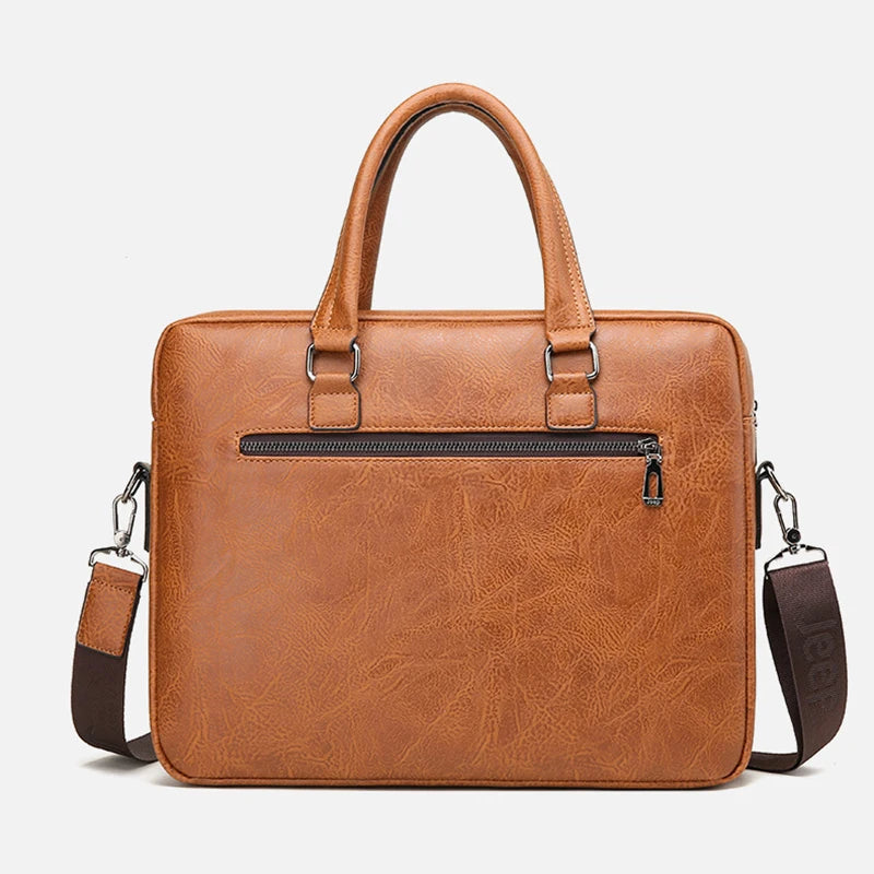 Herren PU Leder Aktentasche 14 Zoll