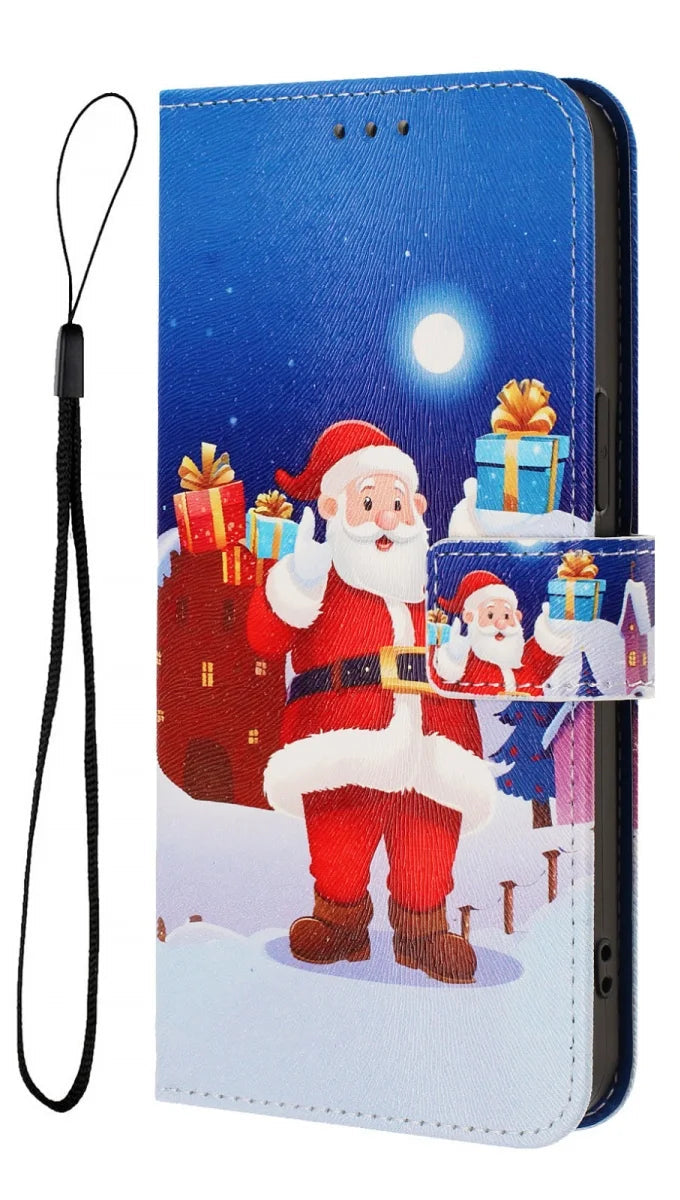 Weihnachtliche Flip-Wallet Hülle für Google Pixel