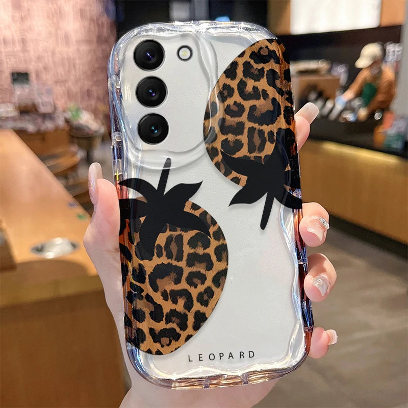 Leopardenhülle für Galaxy S24–A50 Stylisch & Robust