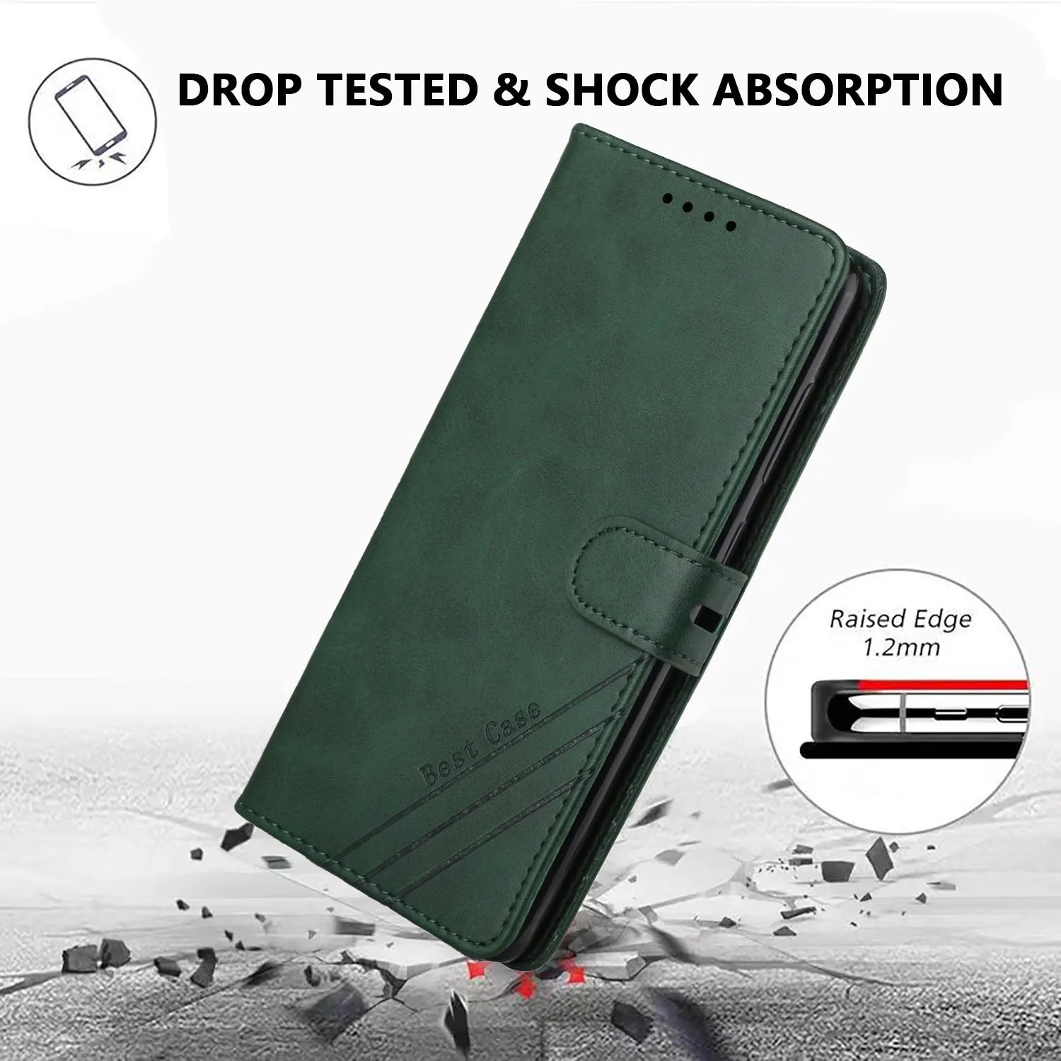 Leder Flip Brieftasche Hülle für Poco