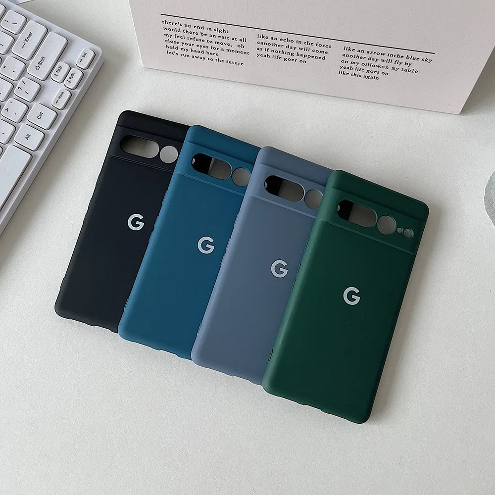 Für Google Pixel 8 8Pro 8a 7 7Pro 7a 6 Fall Seidige Silikon Soft-Touch Zurück Abdeckung Für Pixel 9 pro XL Stoßfest Schutzhülle Coque