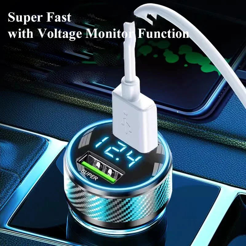 300W USB Autoladegerät mit Spannungsanzeige Schnellladungll