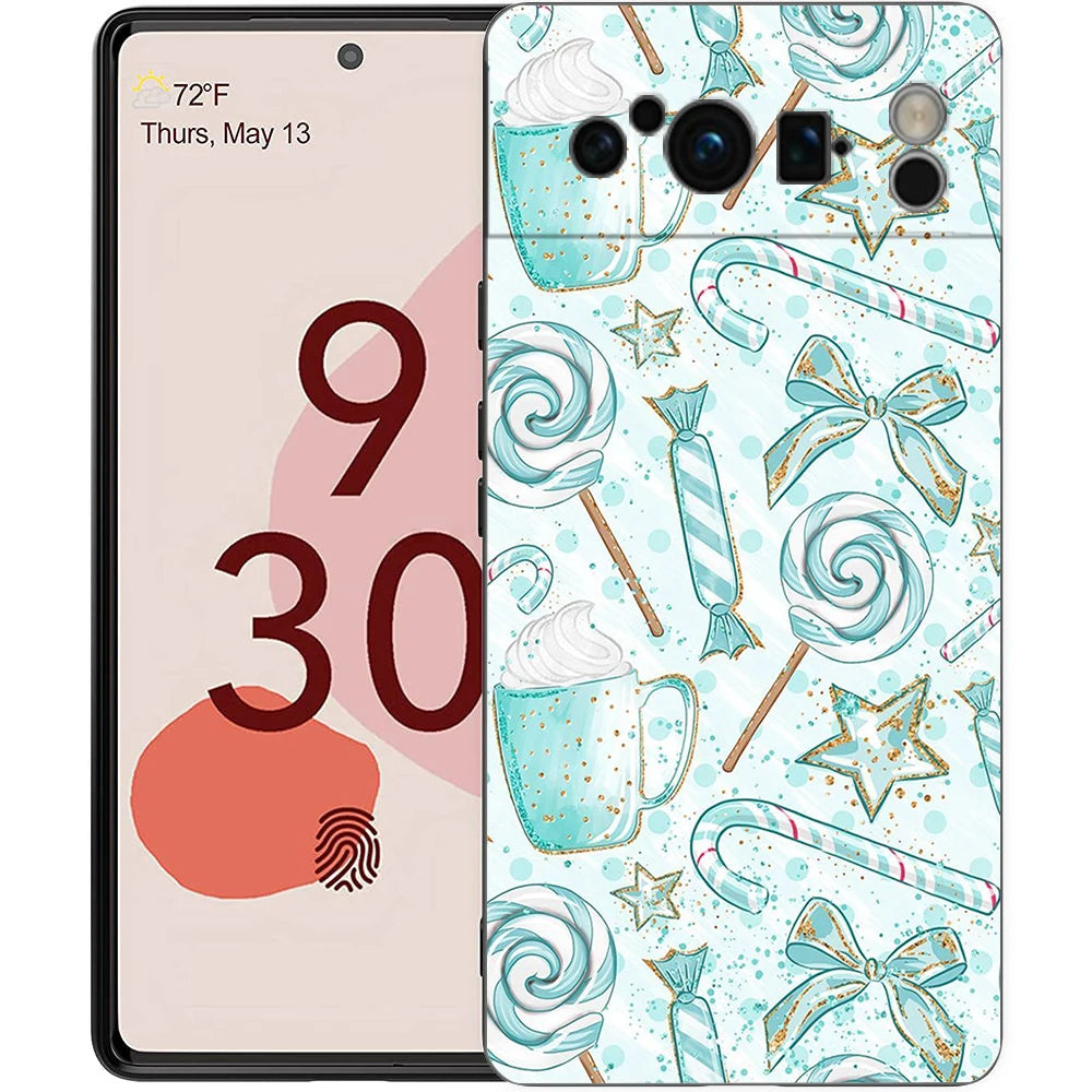 Pixel 9 8 Case TPU Cartoon Christmas Design Protective Case