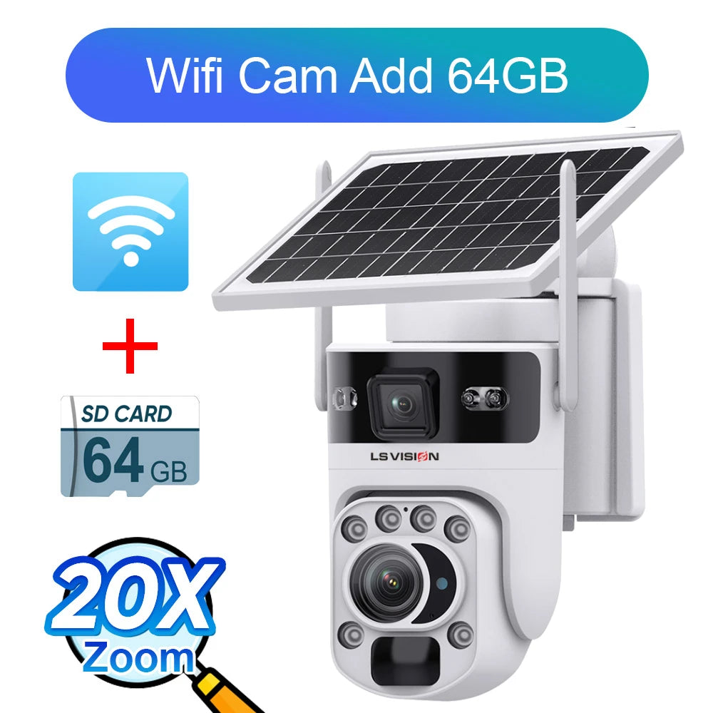 6K 4G Solar Sicherheitskamera mit 20X Zoom & Tracking