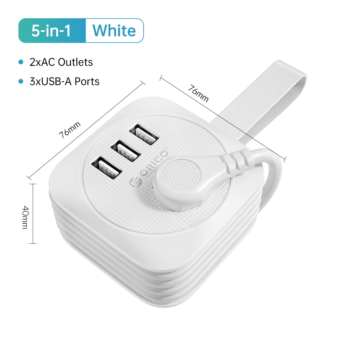 ORICO Travel Power Strip with USB-C