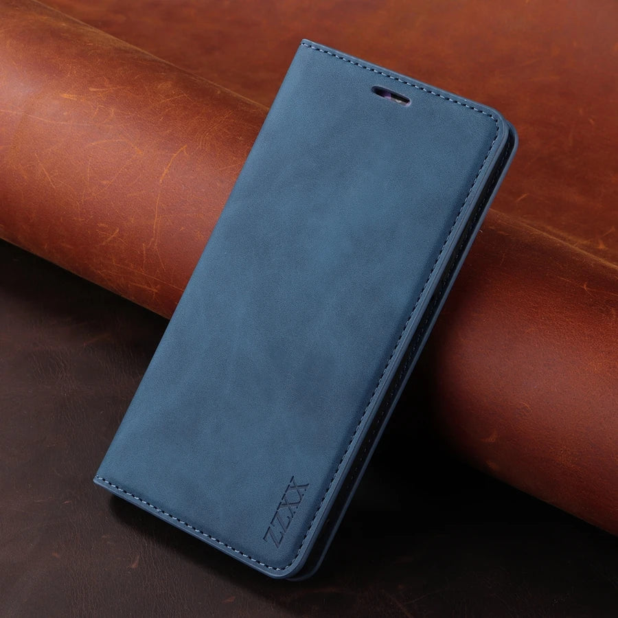 Flip Leder Wallet Hülle für Xiaomi Modelle