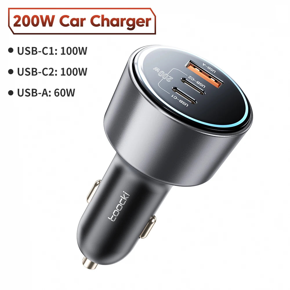 200W USB C Auto-Ladegerät Schnellladen