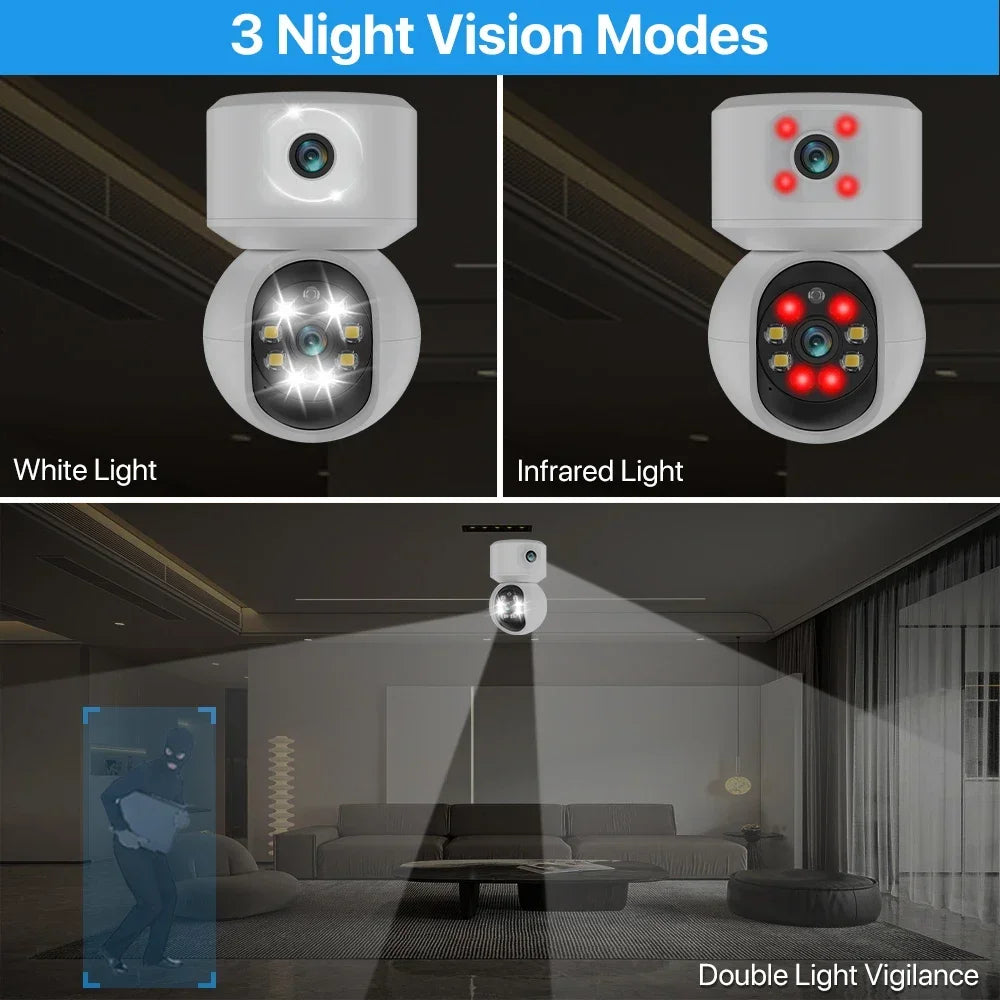 6MP Dual-Linse WLAN Kamera mit Auto-Tracking