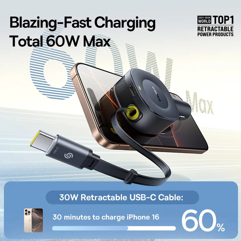 30W Auto Schnellladegerät Dual USB-C