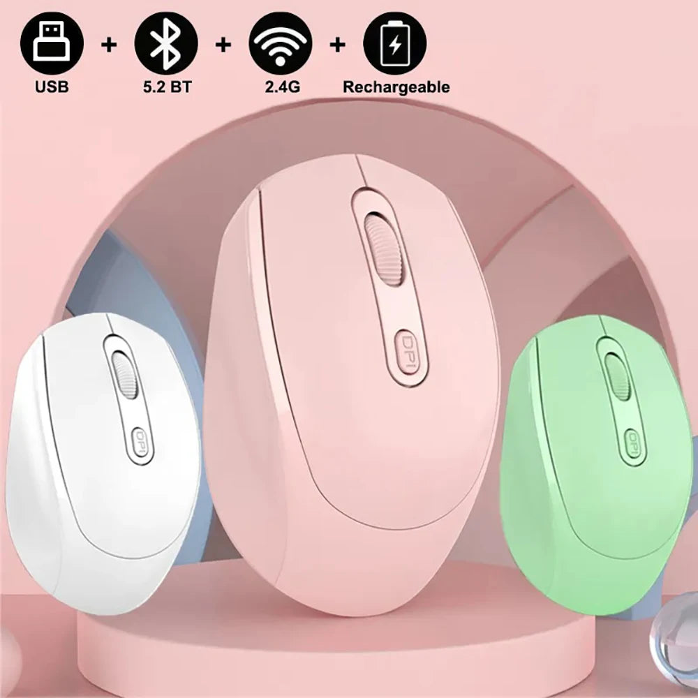 Leise kabellose Maus für Büro und Alltag, Bluetooth