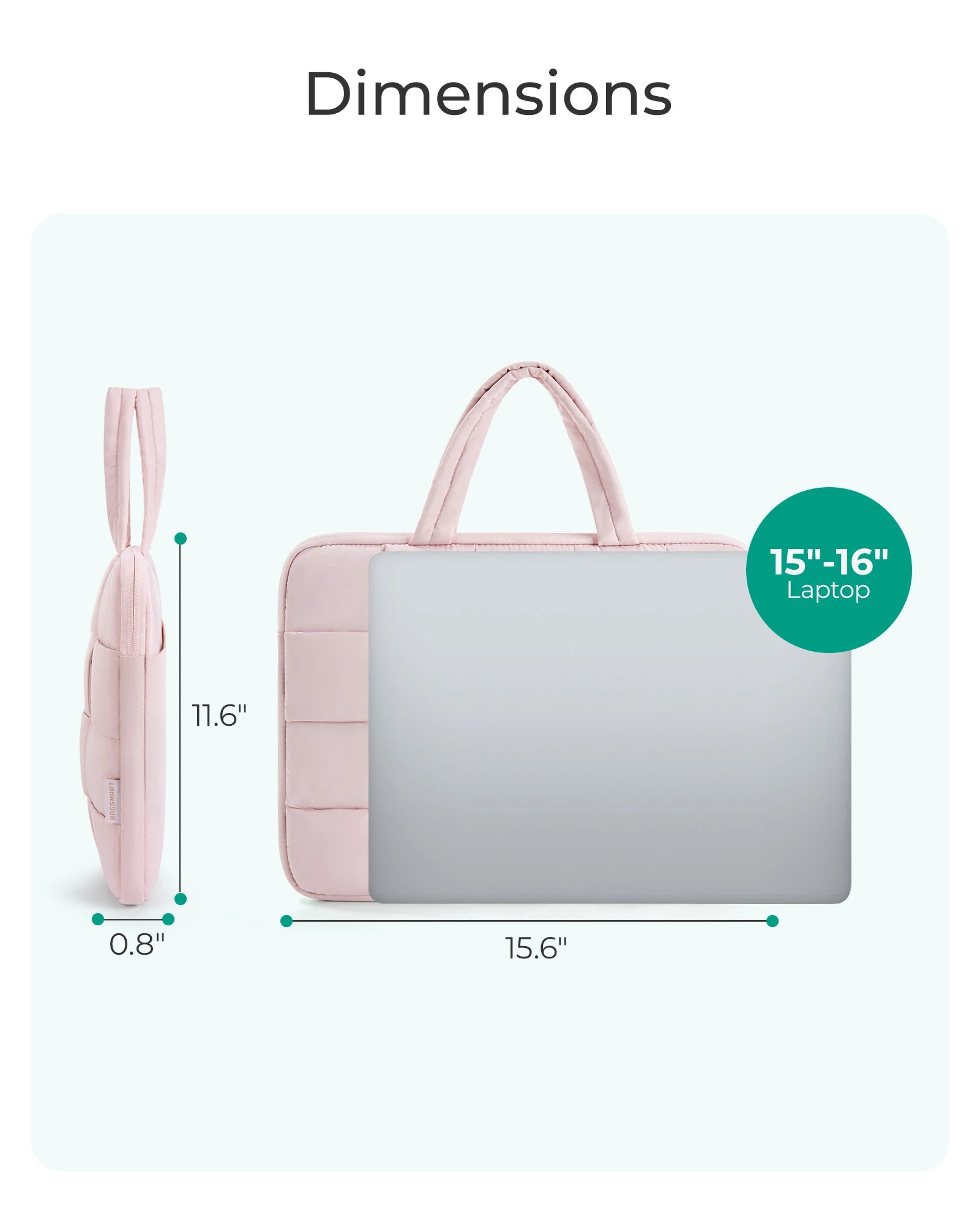 BAGSMART leichte Laptop-Hülle mit Griff