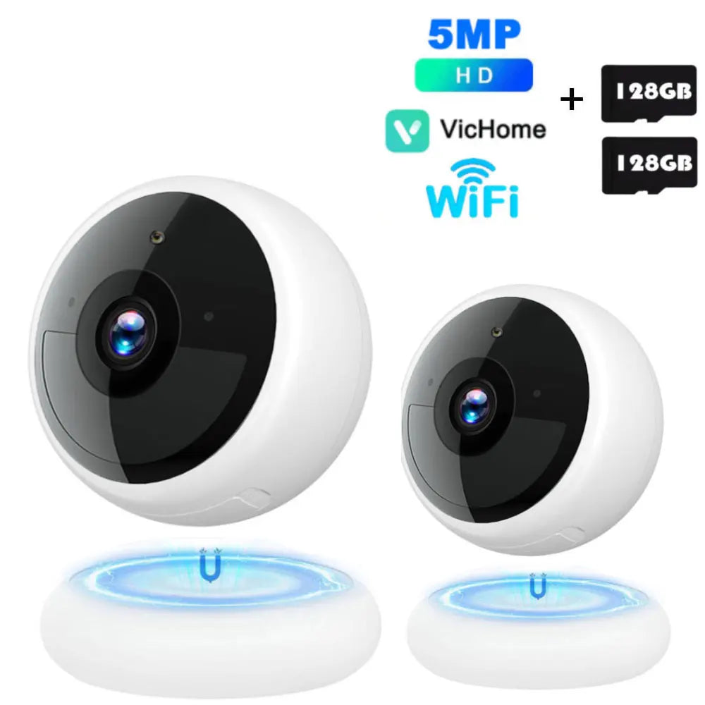 2K 5MP Wireless WiFi Surveillance Camera with Battery