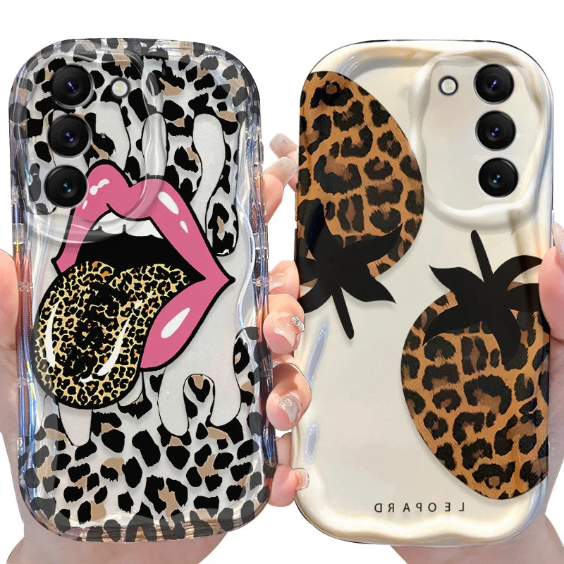 Leopardenhülle für Galaxy S24–A50 Stylisch & Robust