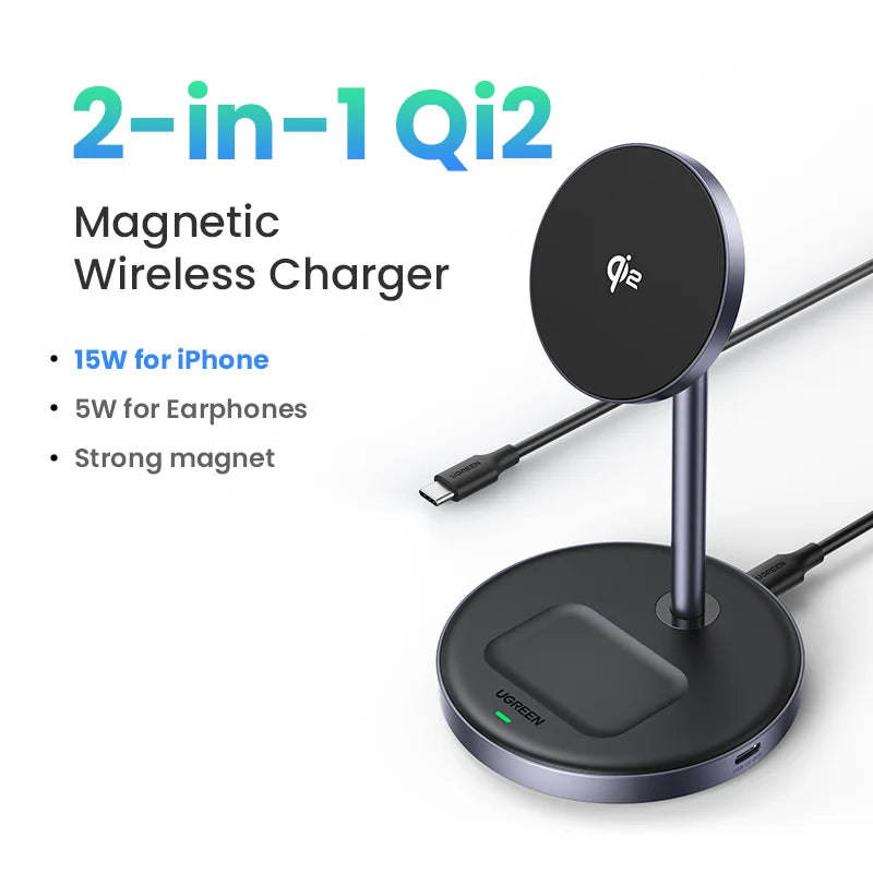 25W Qi2 MagSafe Ladehalter für iPhone & AirPods