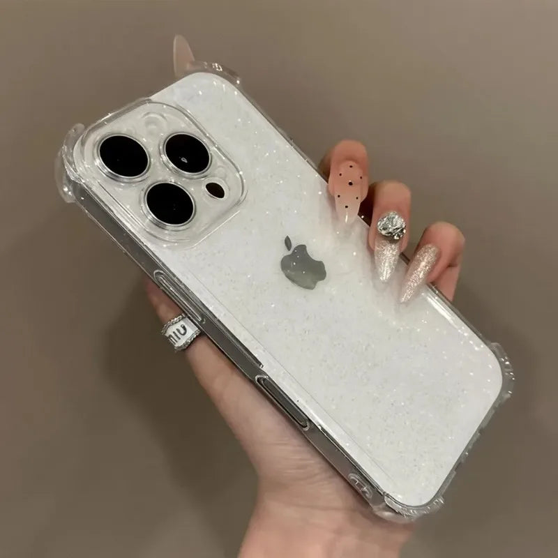 Glitzer Hülle für iPhone 17 Pro Max Transparent TPU