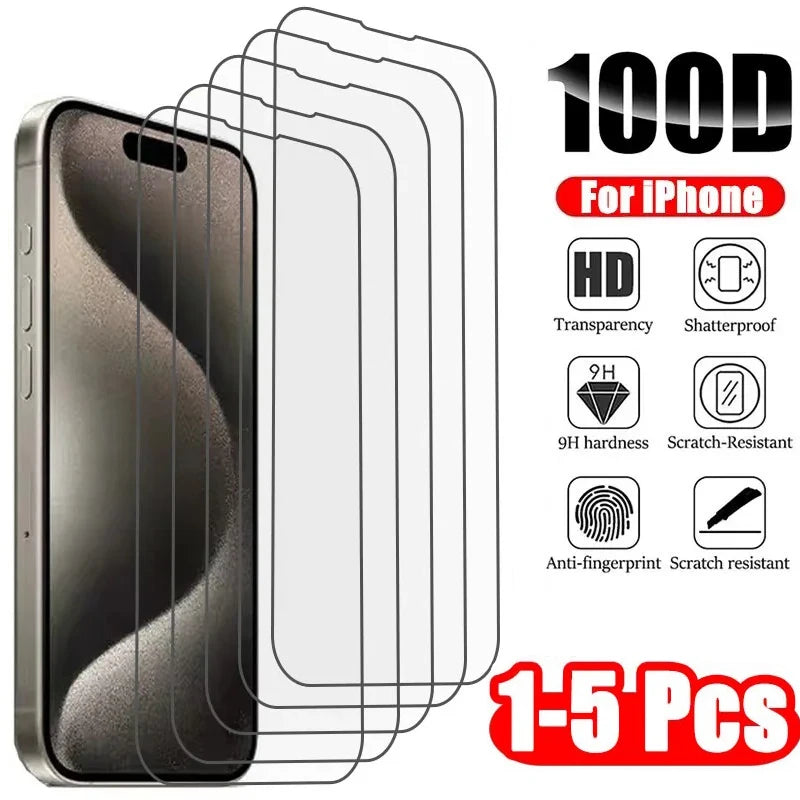 iPhone Schutzglas 1–5 Stück