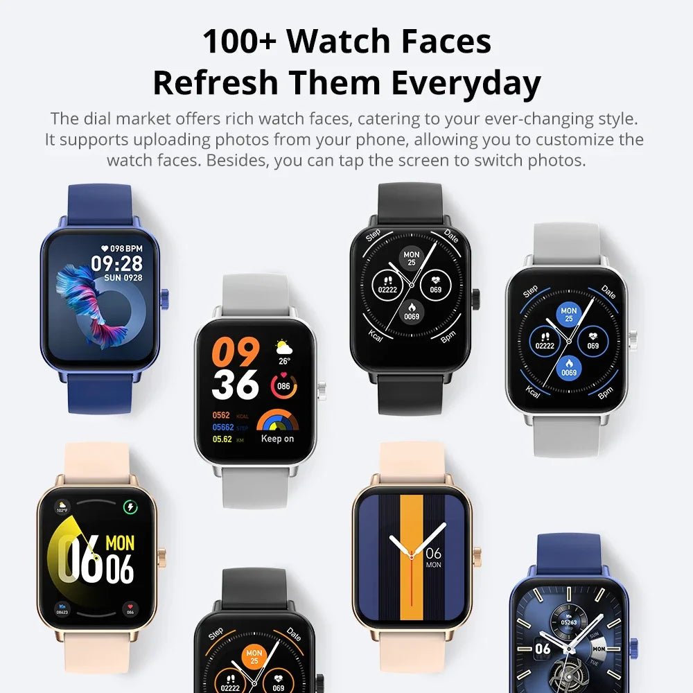 P81 Smartwatch mit Anruf & 1,9" Display