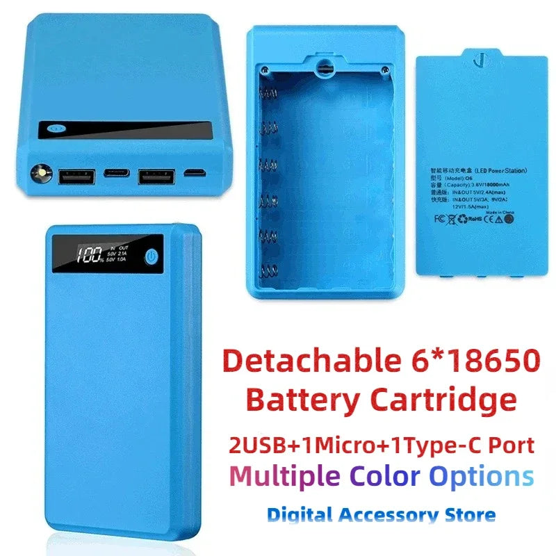 Tragbare DIY Powerbank Hülle 6x18650