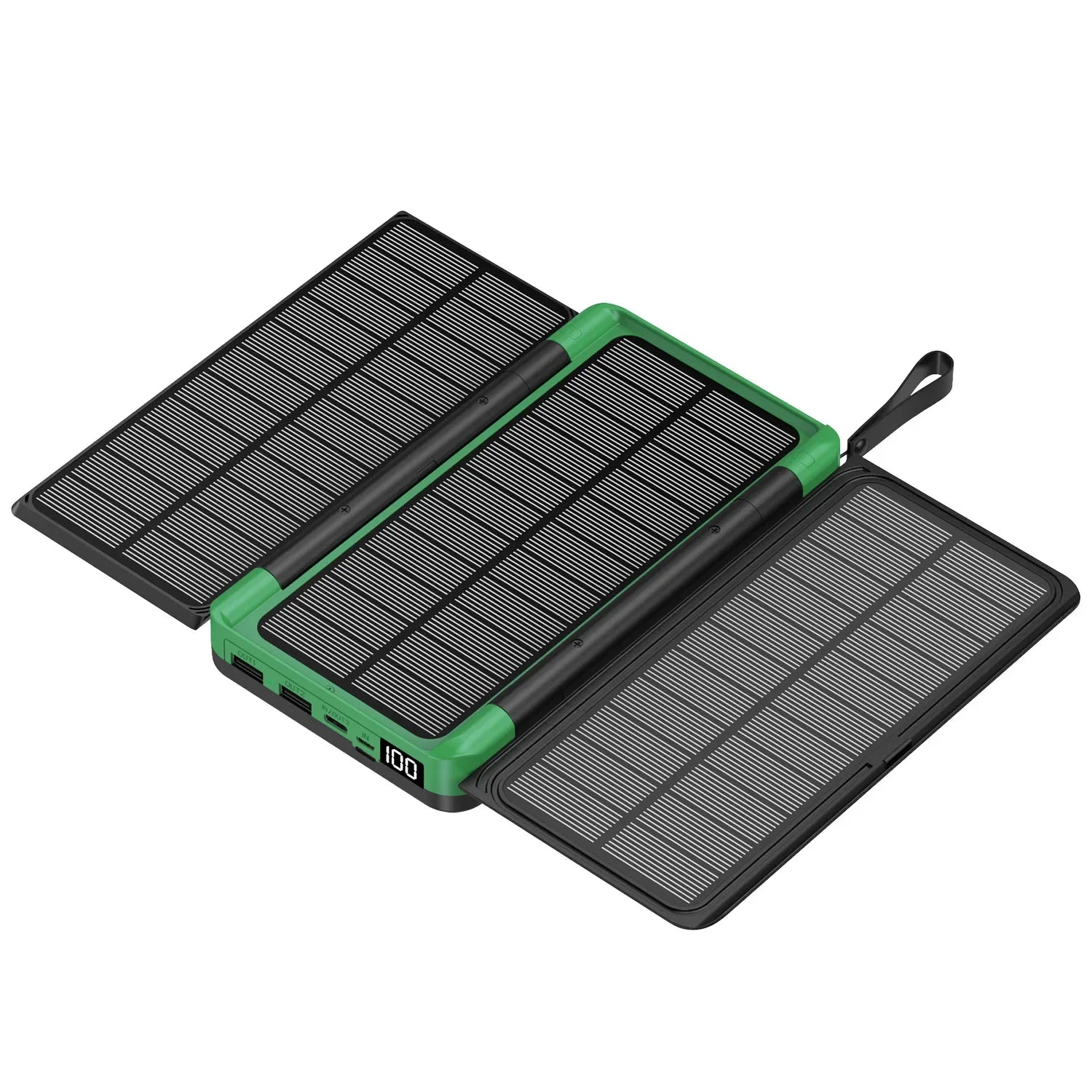Faltbare 20000mAh Solar Powerbank Qi Wireless