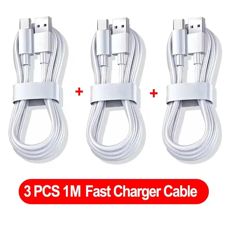 3er Set 100W 10A USB Typ C Schnellladekabel