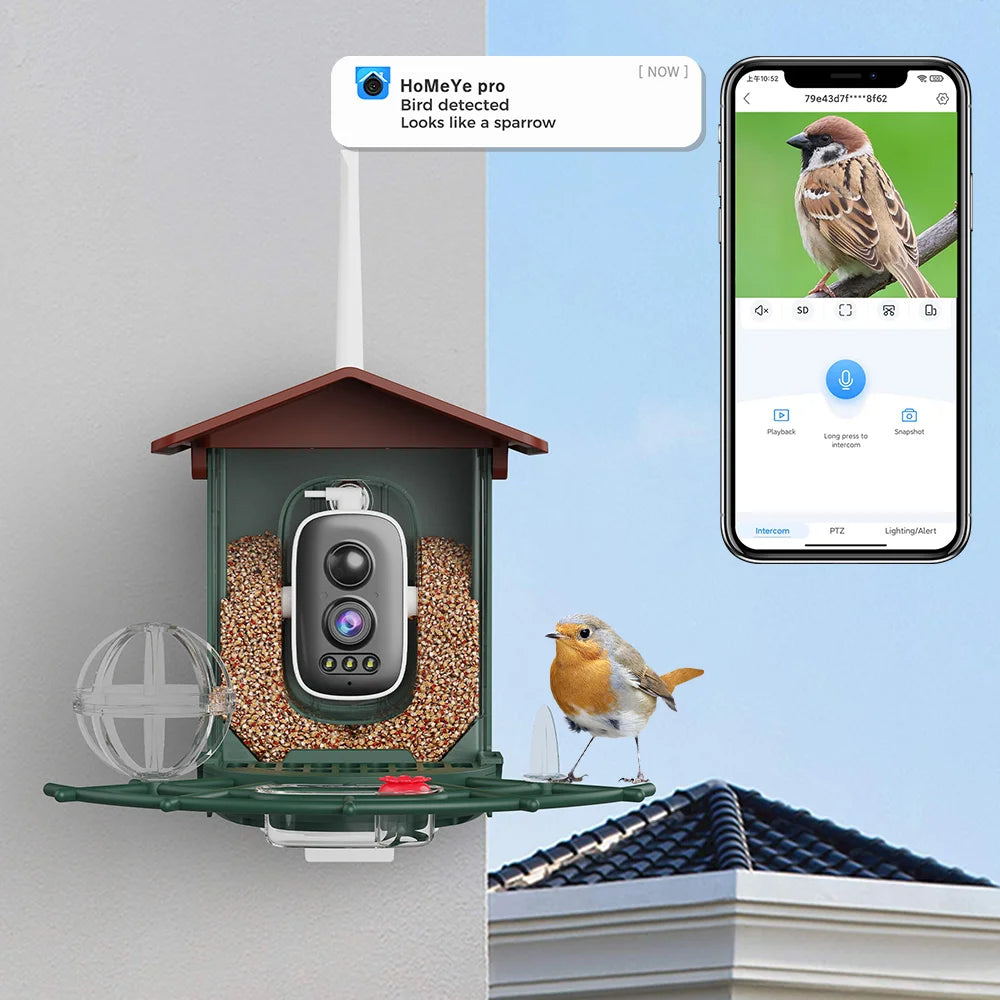 3MP Smart Vogelhaus Kamera mit 5G WLAN & Nachtsicht