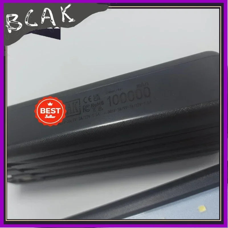 500000mAh Ultra-thin Solar Power Bank with Cable