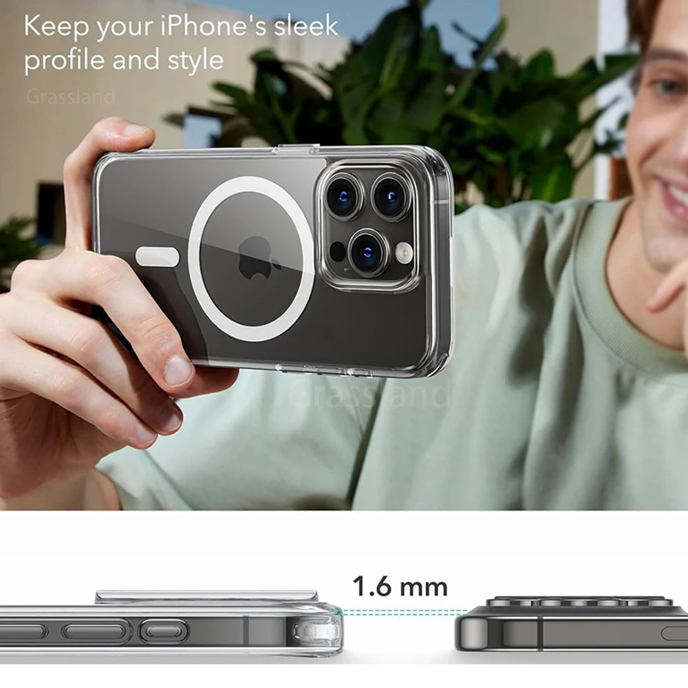 Luxuriöse transparente Stoßschutz-Hülle iPhone