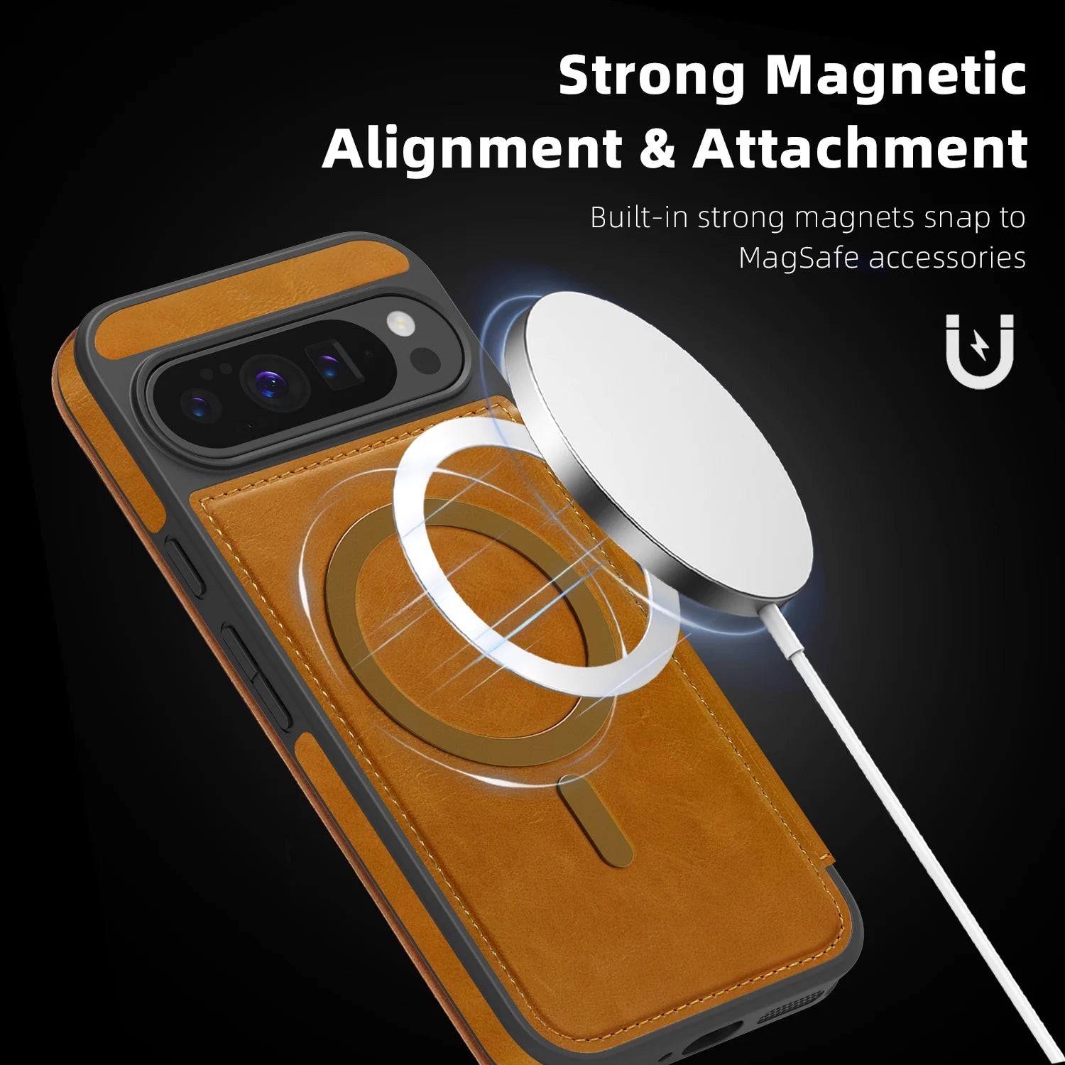 RFID Leder Flip Hülle für Google Pixel 10 Pro