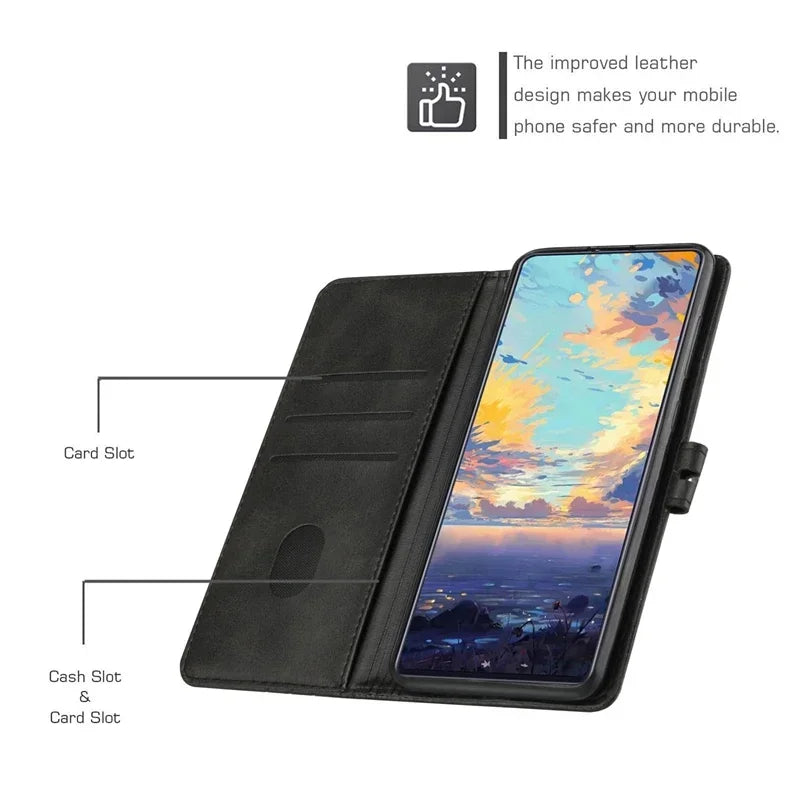 Leder Flip Hülle für Xiaomi Poco X7 Pro