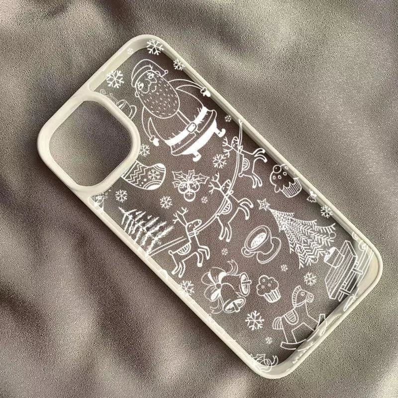 Cartoon Snowflake Christmas Case for iPhone 16