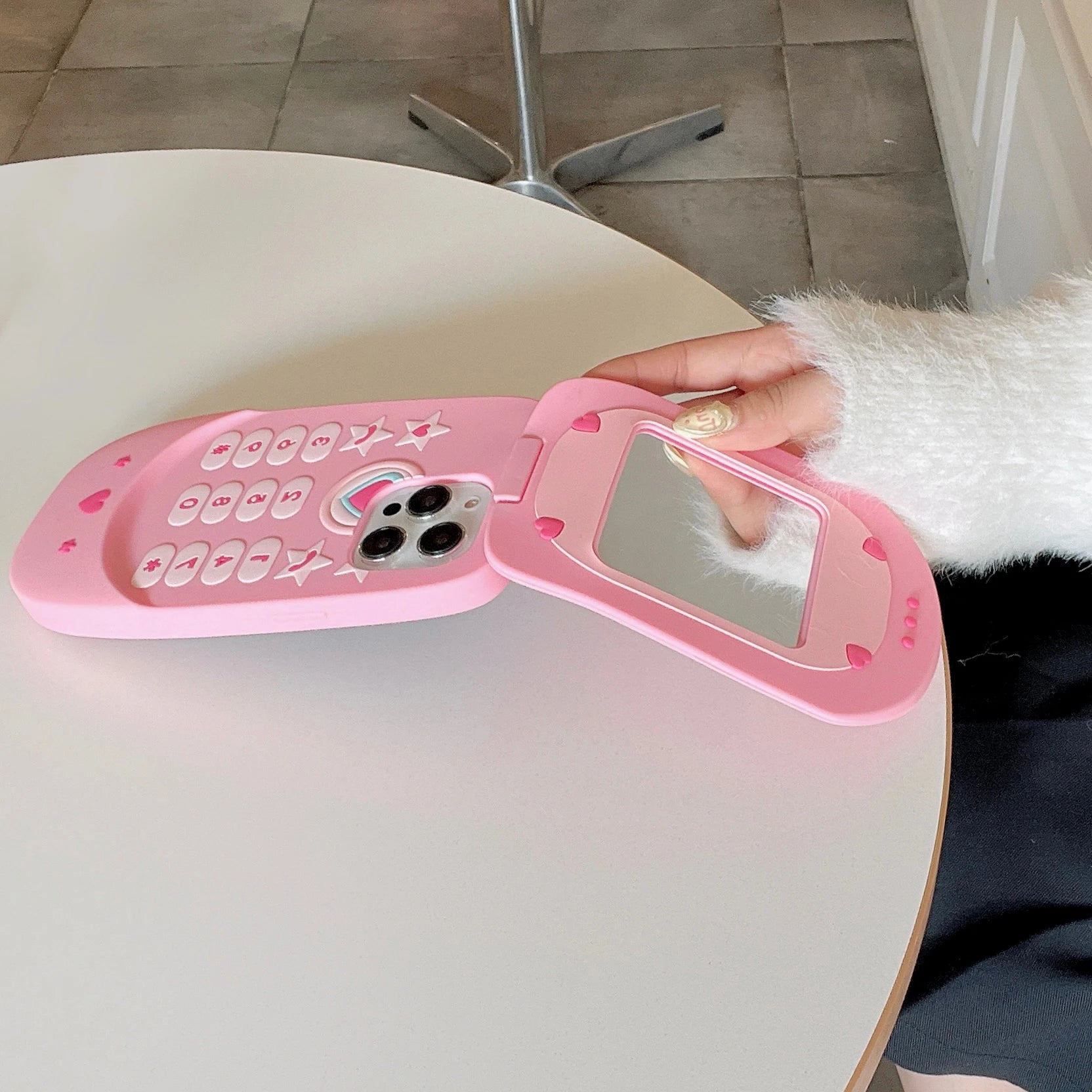 3D Spiegel-Handyhülle Silikon für iPhone 13–16 Pro