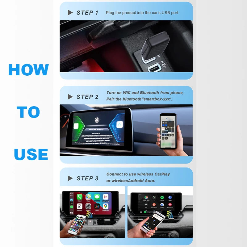 2in1 kabelgebundener zu kabelloser CarPlay Adapter
