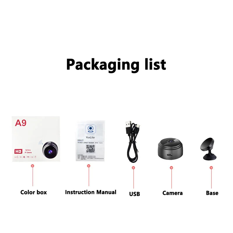 HD Mini WLAN Überwachungskamera 1080P Babyphone