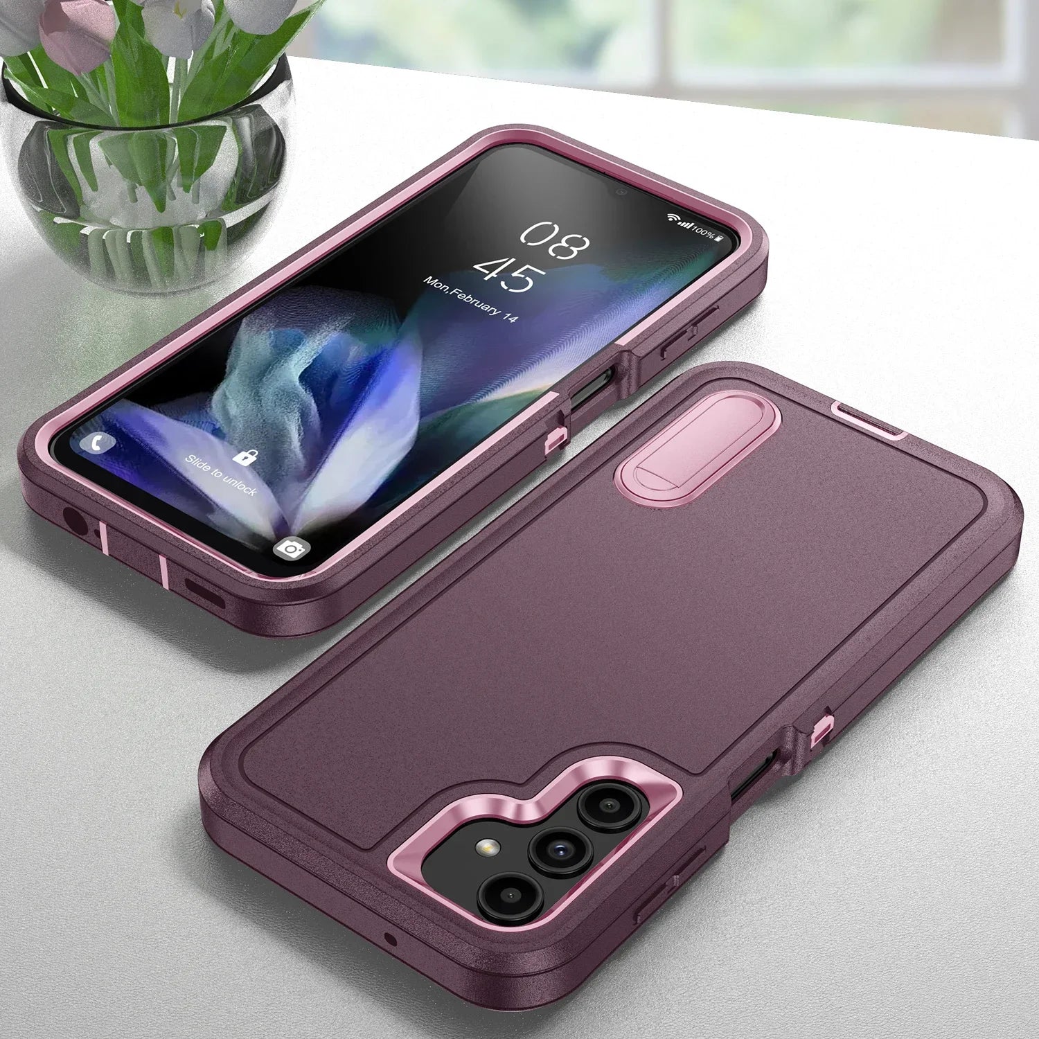 Robuste Anti-Schock-Hülle mit Ständer für Samsung