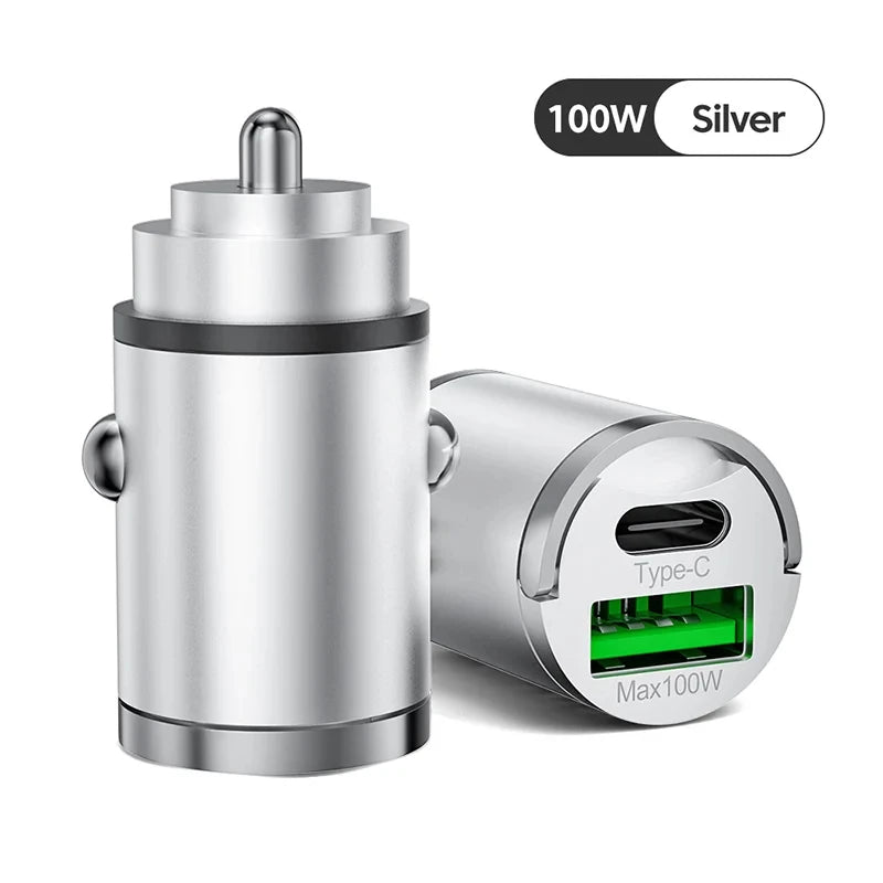 100W Auto Ladegerät USB C Schnellladeadapter
