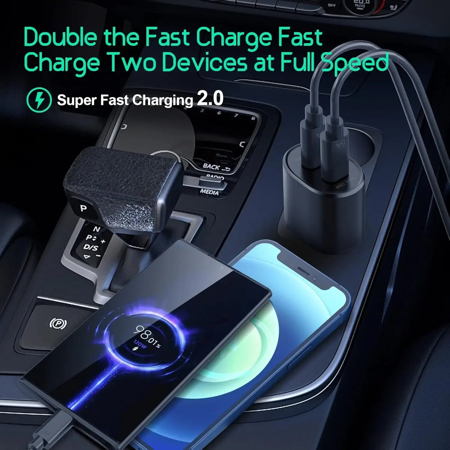 Beste 60W USB Auto Ladegerät PD Schnellladung
