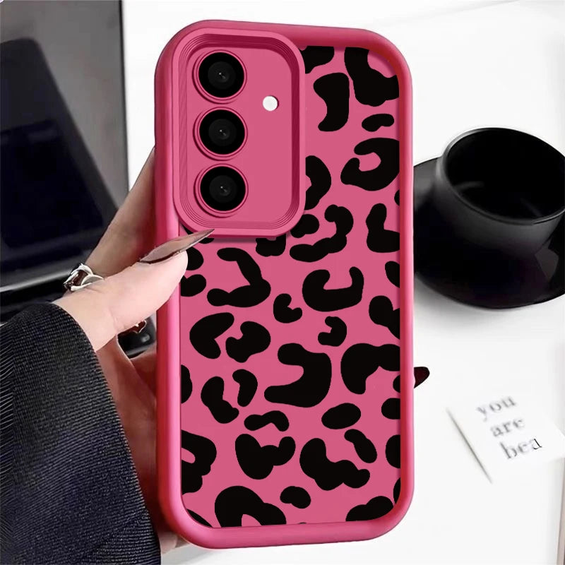 Leoparden Hülle Schwarz für Samsung Galaxy Modelle