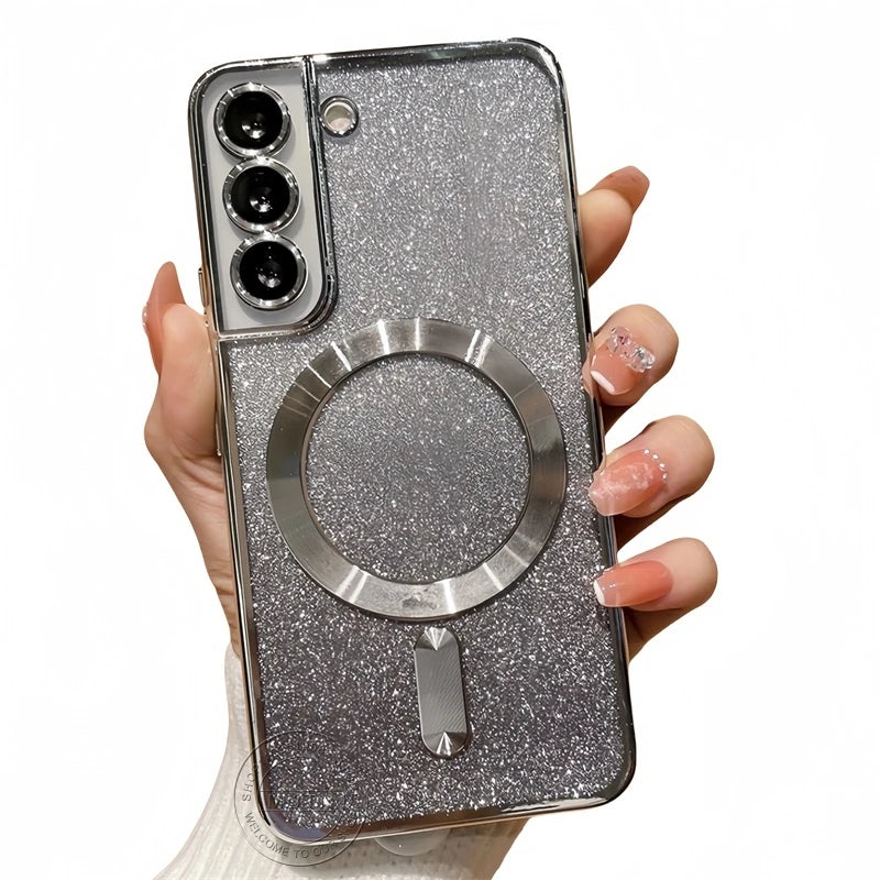 Glitzernde MagSafe Hülle für Samsung Galaxy