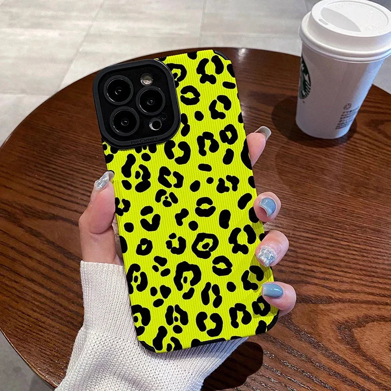 Grüne Leoparden-Spot Hülle für Samsung Galaxy