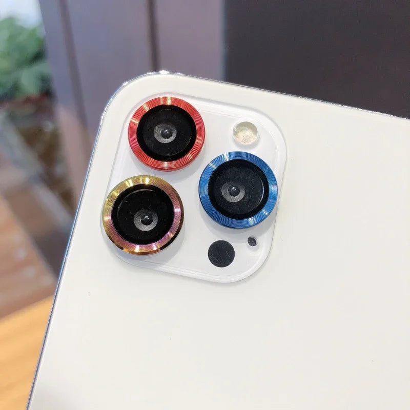 Blaues Metall Kameraobjektiv Schutz für iPhone 17