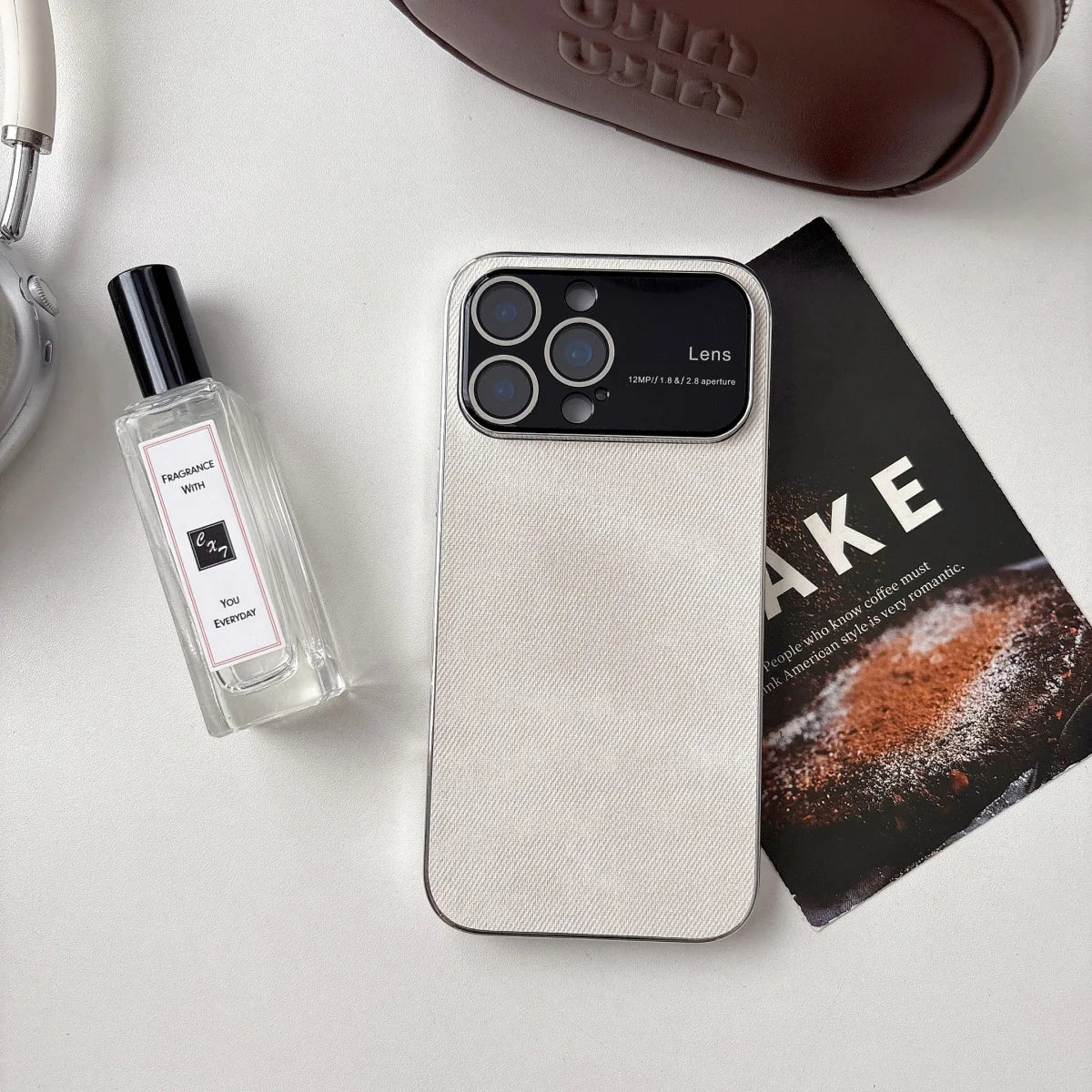 Retro Cowboy Stoff Handyhülle mit Fenster