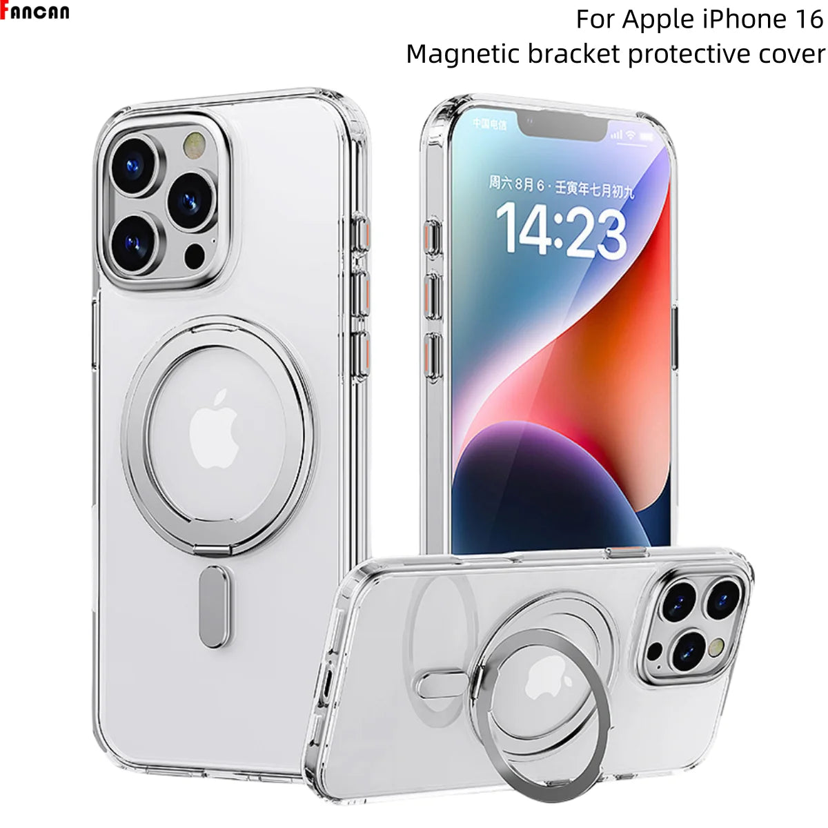 Ultra Magnet Hülle mit Ring für iPhone 16