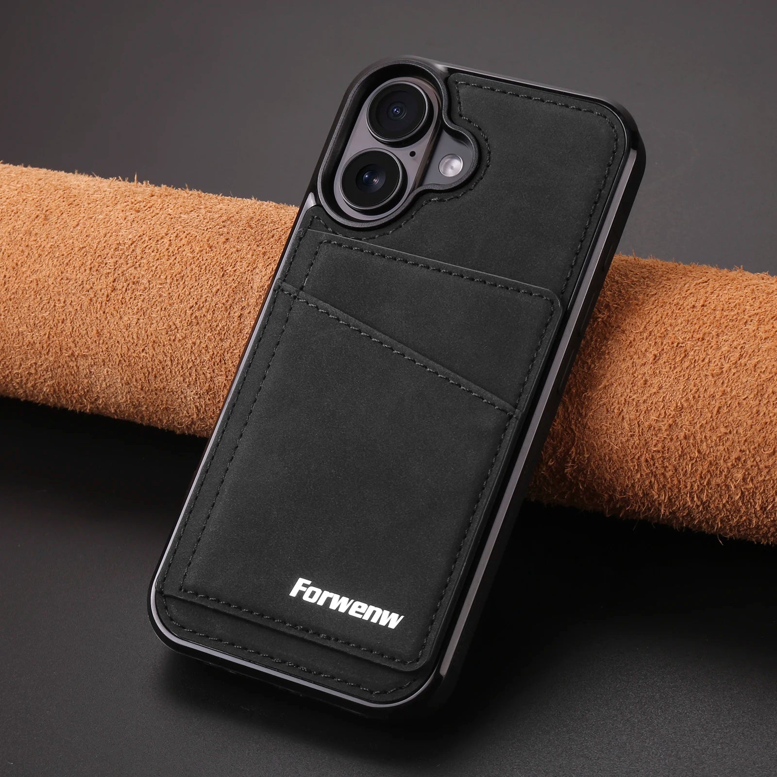 Business Flip Ledertasche für iPhone 16